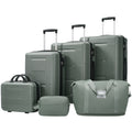 6 Piece Luggage Set,Lightweight Hardshell Suitcase with Double Spinner Wheels Handle Password Lock,14 IN Cosmetic Case 20/24/28 IN Luggages with Duffel Bag and Toiletry Bag