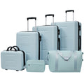 6 Piece Luggage Set,Lightweight Hardshell Suitcase with Double Spinner Wheels Handle Password Lock,14 IN Cosmetic Case 20/24/28 IN Luggages with Duffel Bag and Toiletry Bag